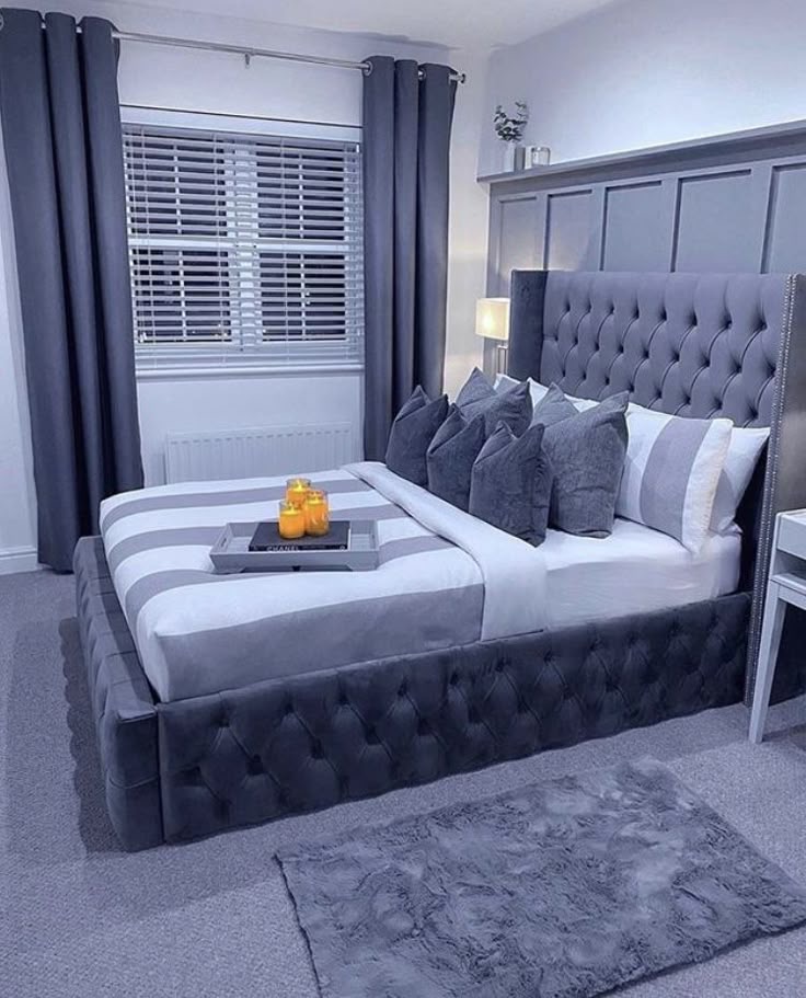 Charcoal eyelet drapes