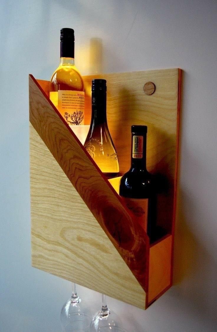 Chevron wine rack
