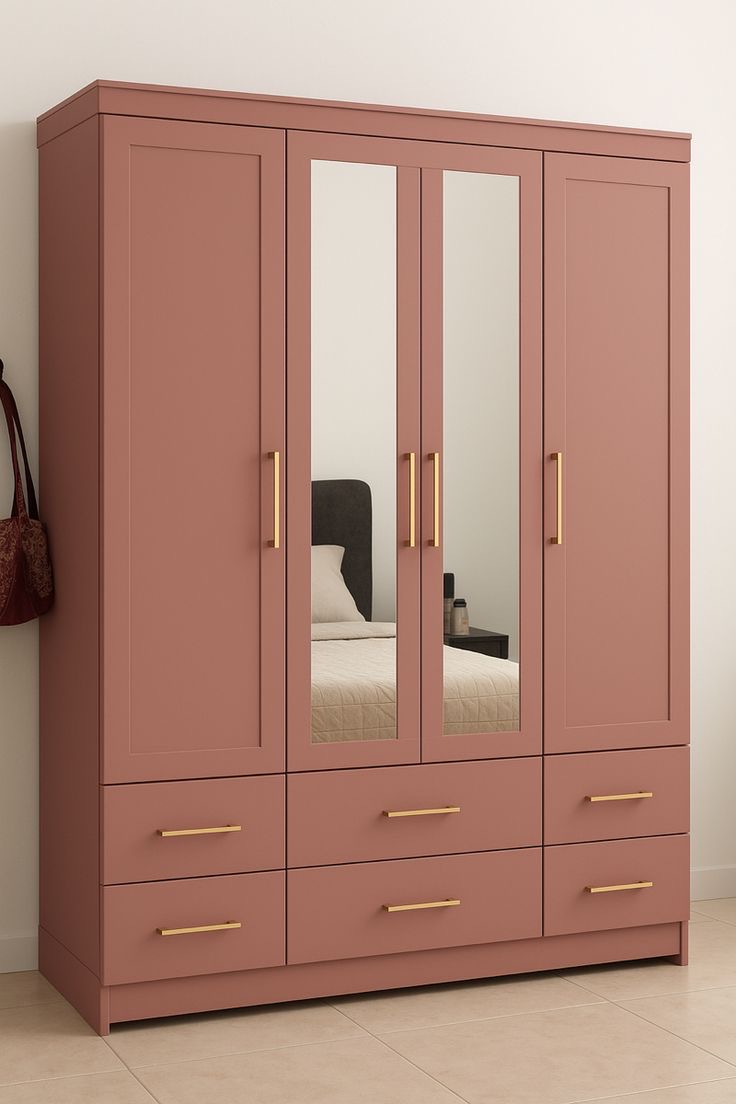 Blush mirror wardrobe