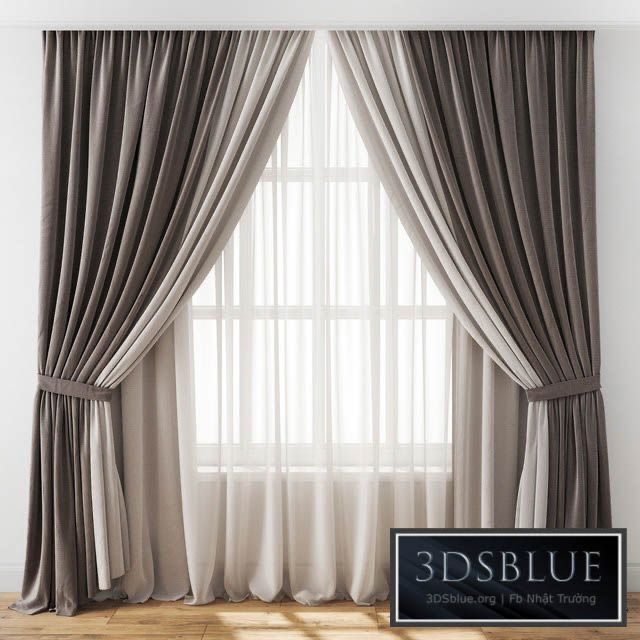 Two-tone taupe sheers