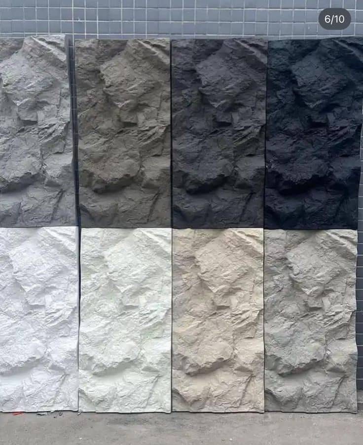 Stone-look wall panels