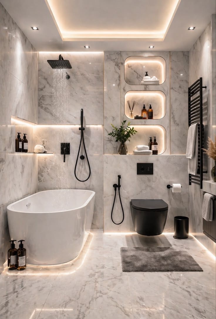 Marble bathroom suite